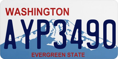 WA license plate AYP3490