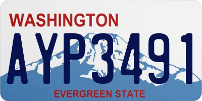 WA license plate AYP3491