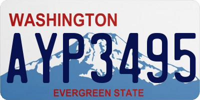 WA license plate AYP3495