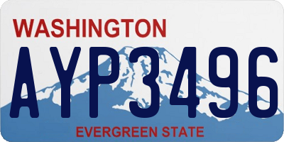 WA license plate AYP3496
