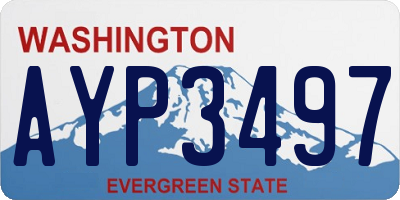 WA license plate AYP3497