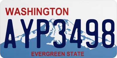 WA license plate AYP3498