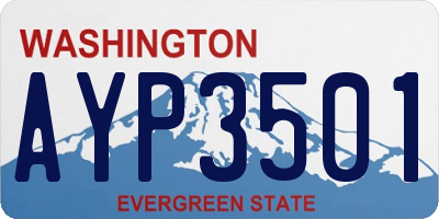 WA license plate AYP3501