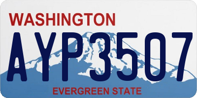WA license plate AYP3507