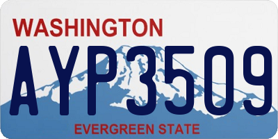 WA license plate AYP3509