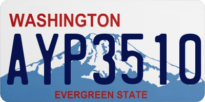 WA license plate AYP3510