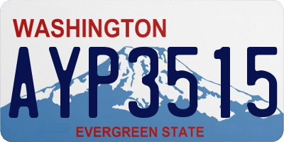 WA license plate AYP3515