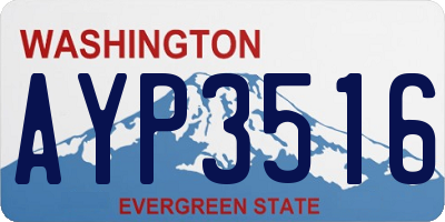 WA license plate AYP3516
