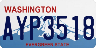 WA license plate AYP3518