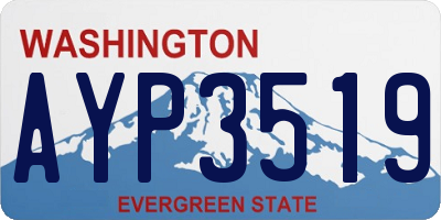 WA license plate AYP3519