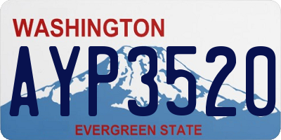 WA license plate AYP3520