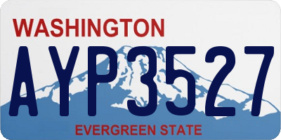 WA license plate AYP3527