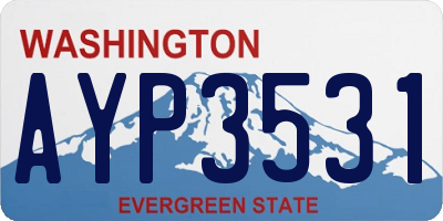 WA license plate AYP3531