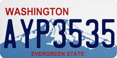 WA license plate AYP3535