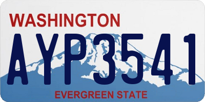 WA license plate AYP3541