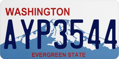 WA license plate AYP3544