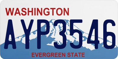WA license plate AYP3546