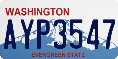 WA license plate AYP3547