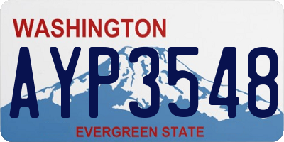 WA license plate AYP3548