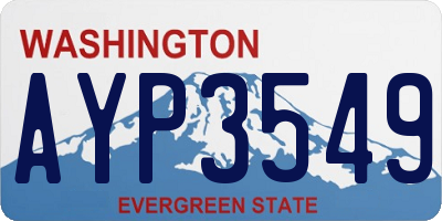 WA license plate AYP3549