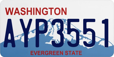 WA license plate AYP3551