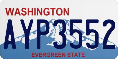 WA license plate AYP3552