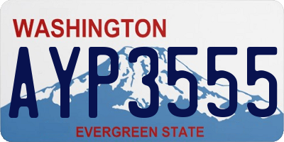 WA license plate AYP3555