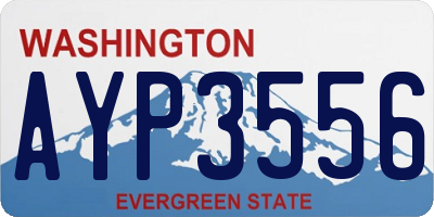 WA license plate AYP3556