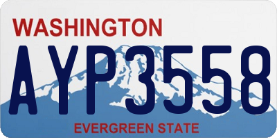 WA license plate AYP3558