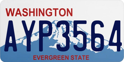 WA license plate AYP3564