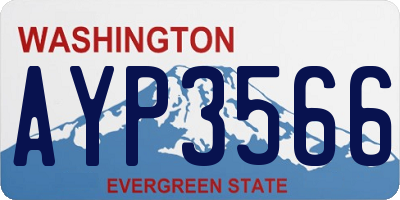 WA license plate AYP3566