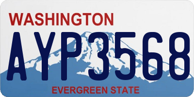 WA license plate AYP3568