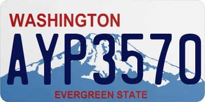 WA license plate AYP3570