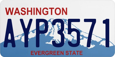WA license plate AYP3571