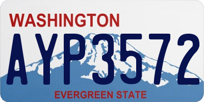 WA license plate AYP3572