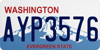 WA license plate AYP3576