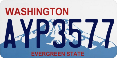 WA license plate AYP3577