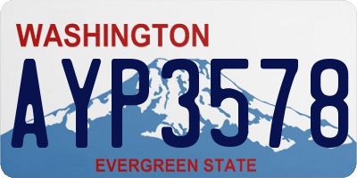 WA license plate AYP3578