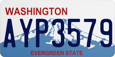 WA license plate AYP3579
