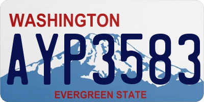 WA license plate AYP3583