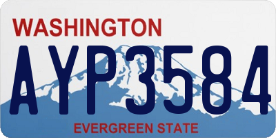 WA license plate AYP3584