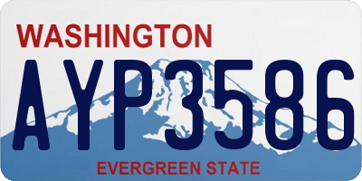 WA license plate AYP3586