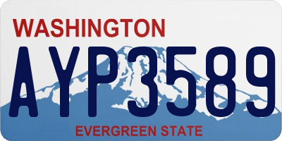 WA license plate AYP3589