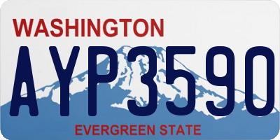 WA license plate AYP3590