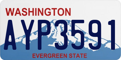 WA license plate AYP3591