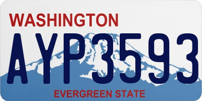 WA license plate AYP3593