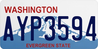 WA license plate AYP3594