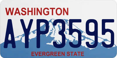 WA license plate AYP3595
