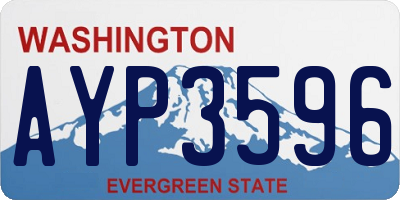 WA license plate AYP3596