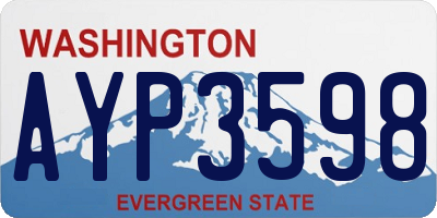 WA license plate AYP3598